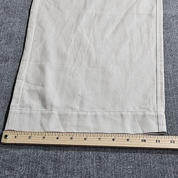 Everlane Pants Womens 12 Beige High Rise Wide Leg Pockets Neutral Office Classic - Picture 8 of 14